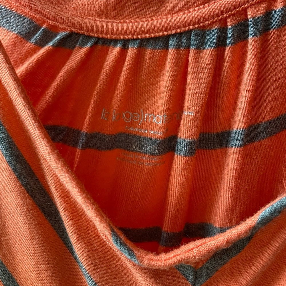 ⭐️⭐️Orange and grey stripe maternity dress - Picture 3 of 3